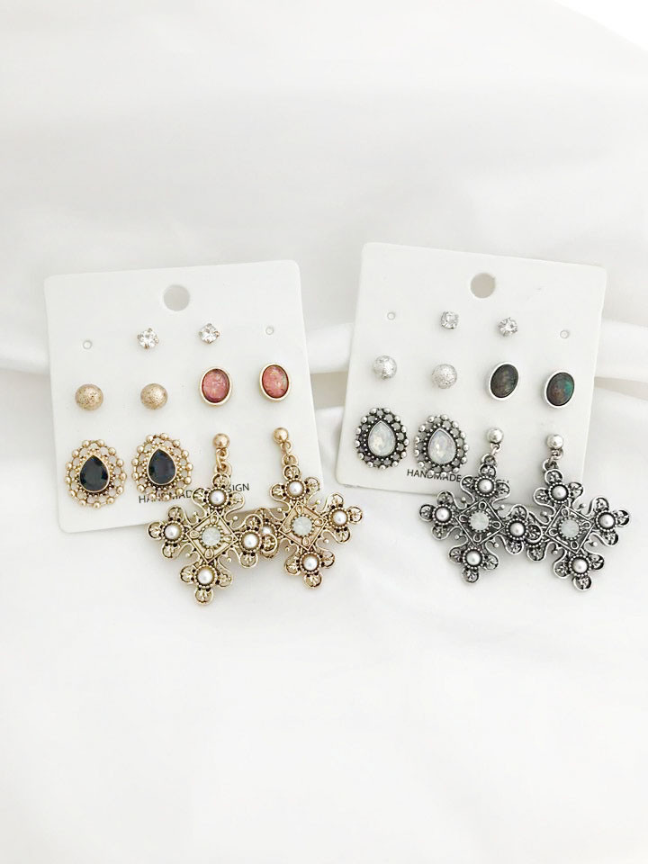 ROSE ANTIQUE 10 PIECE SET Earrings Colorful jewele