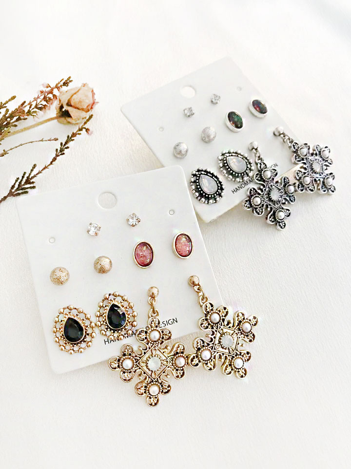 ROSE ANTIQUE 10 PIECE SET Earrings Colorful jewele