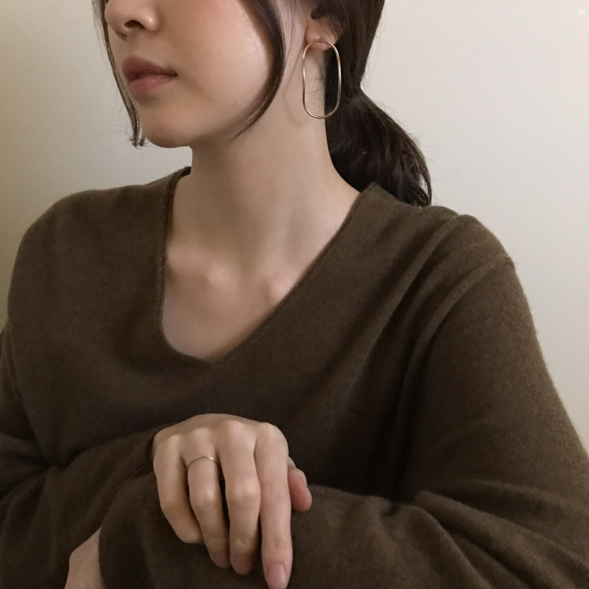 Id line drop earrings