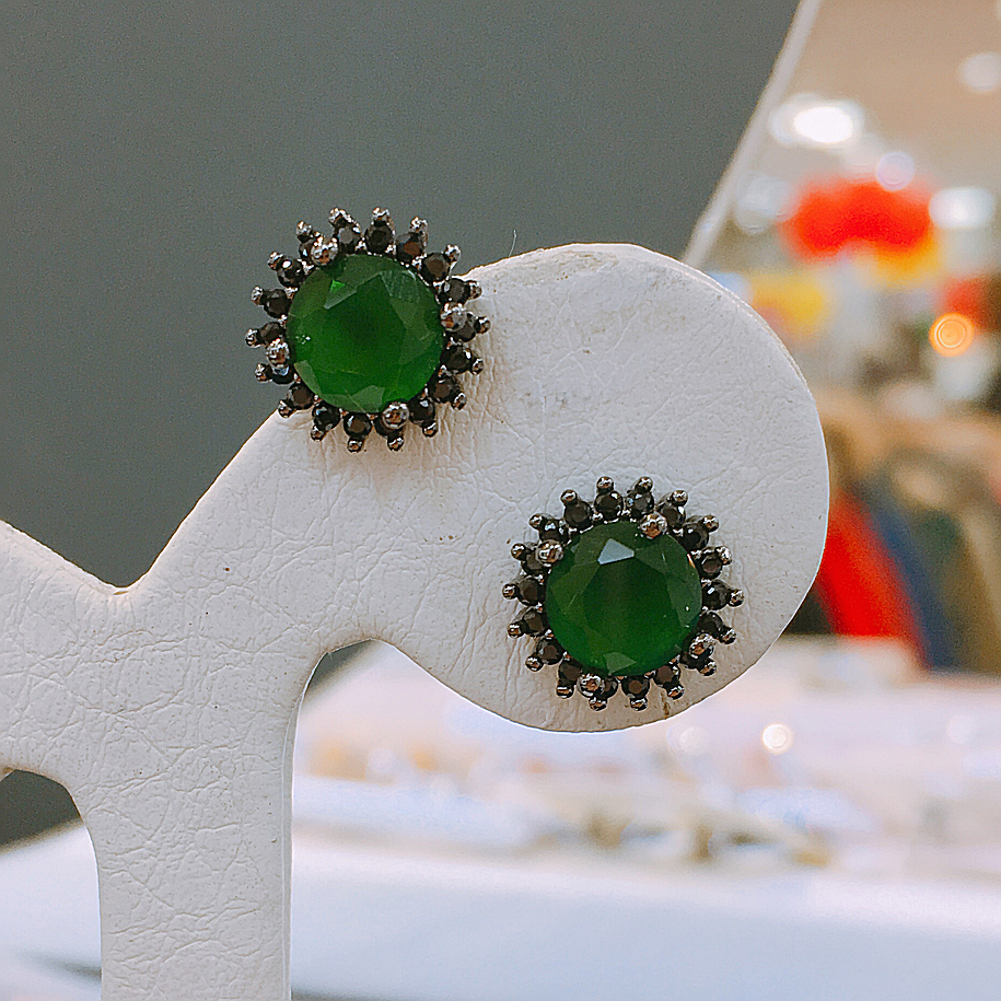 Lucille Green Cubic Earring LKJ0994 Attractive Wom