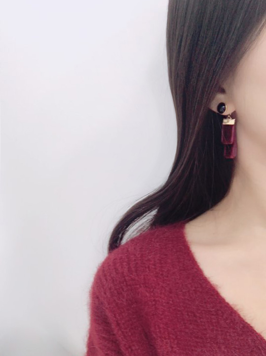 Velvet pearl drop 12-piece set Earrings Modern gli