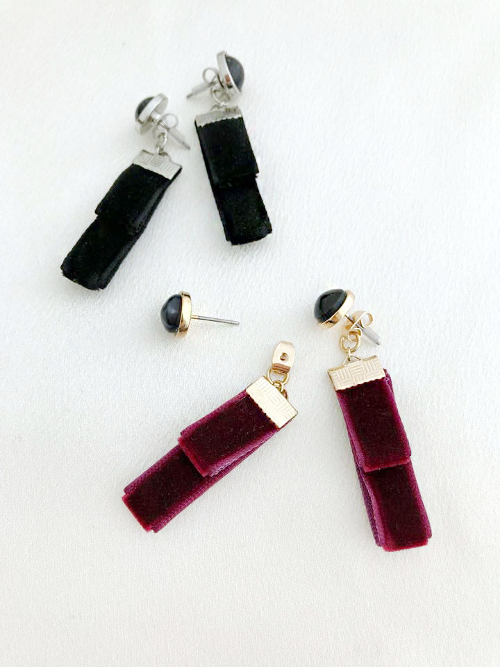 Velvet pearl drop 12-piece set Earrings Modern gli