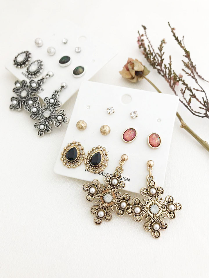 ROSE ANTIQUE 10 PIECE SET Earrings Colorful jewele