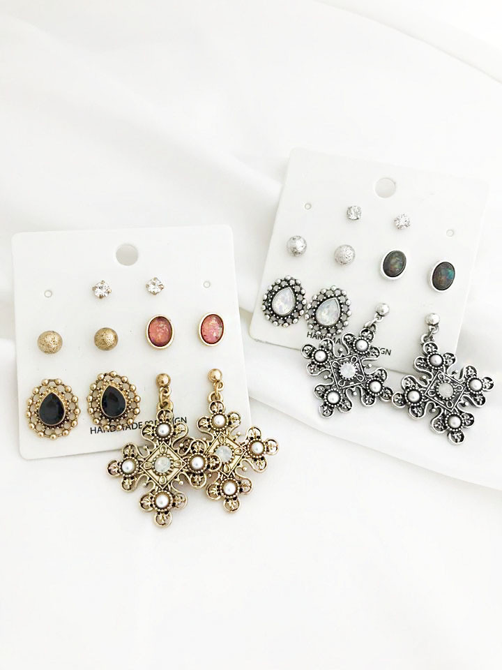 ROSE ANTIQUE 10 PIECE SET Earrings Colorful jewele