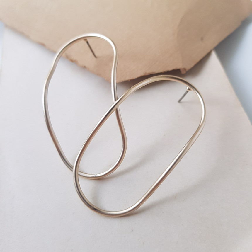 Id line drop earrings