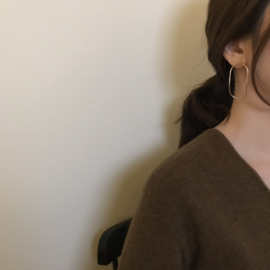 Id line drop earrings