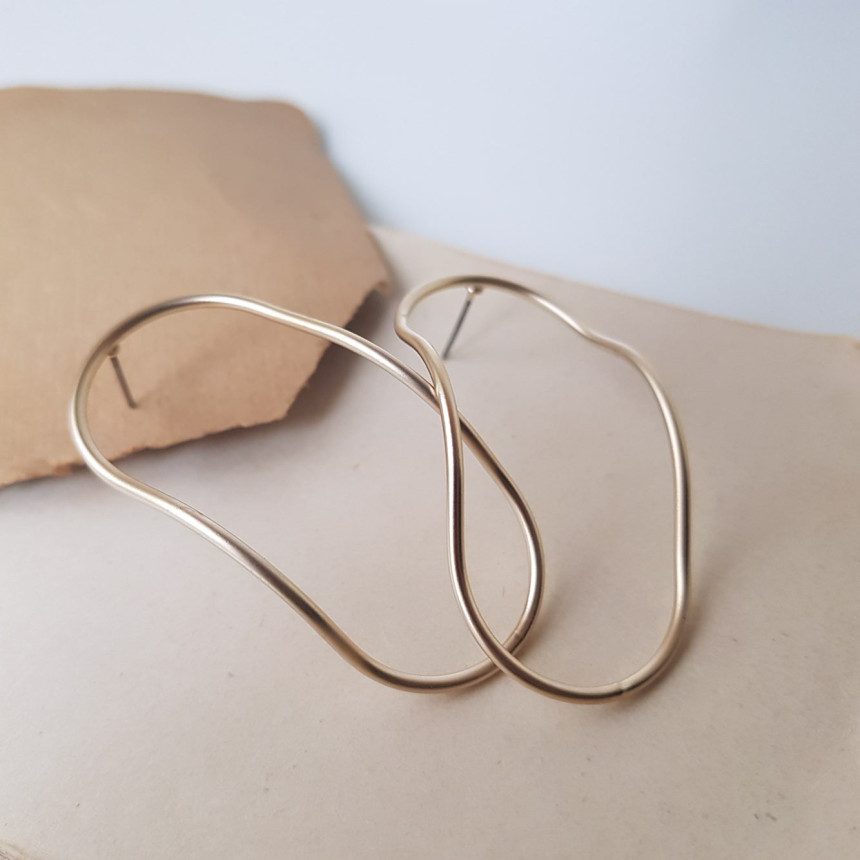 Id line drop earrings