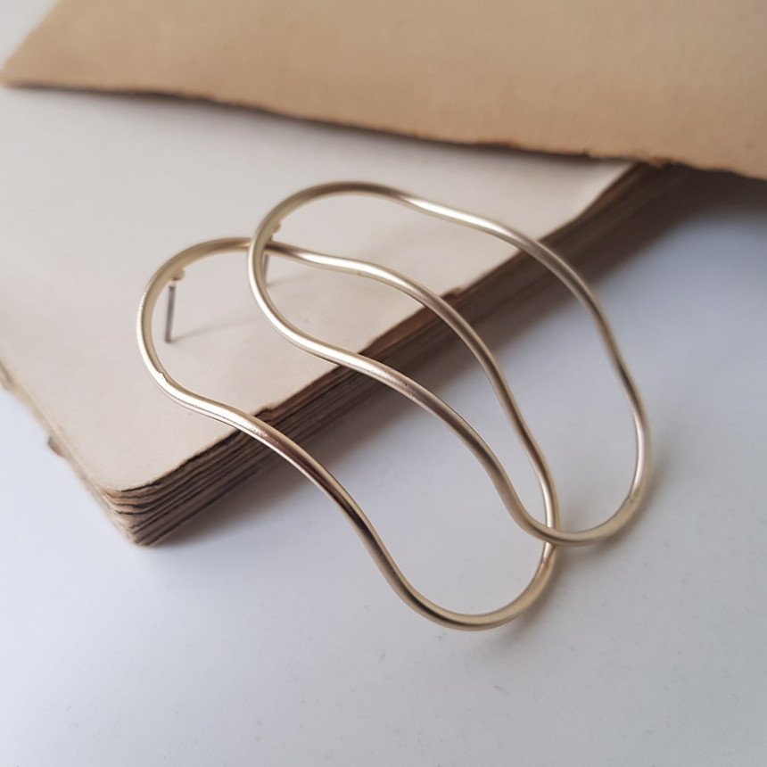 Id line drop earrings