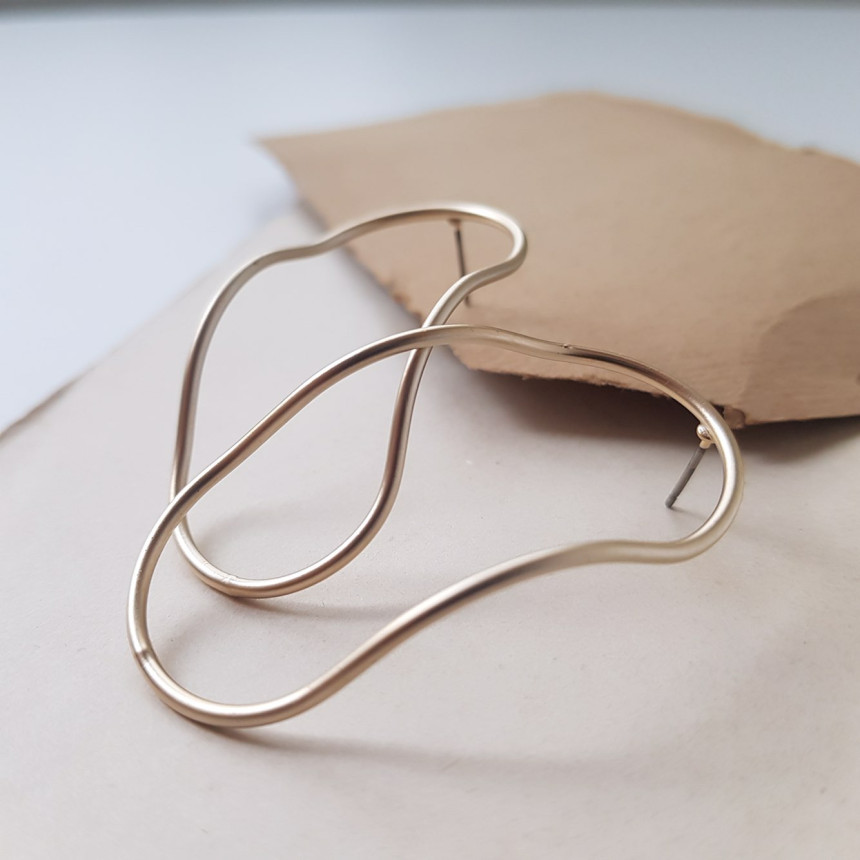 Id line drop earrings