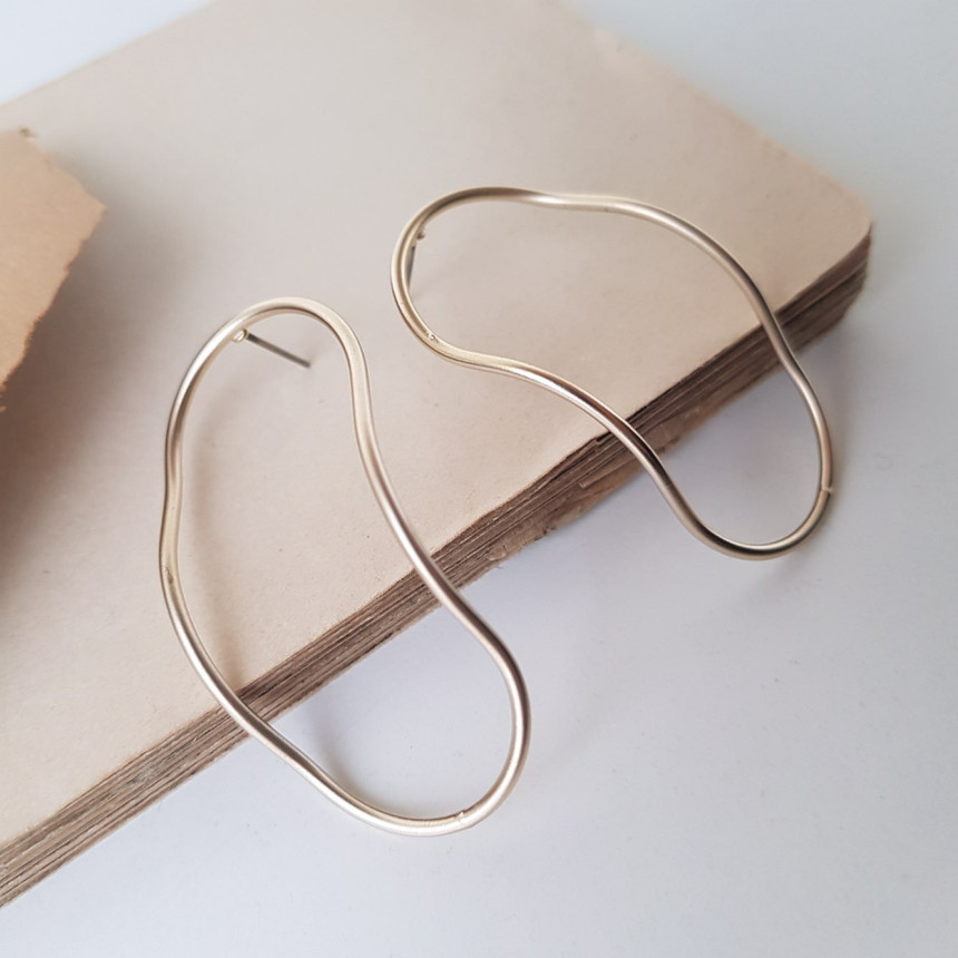 Id line drop earrings