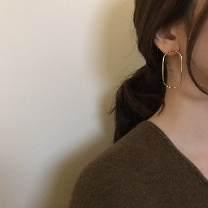 Id line drop earrings