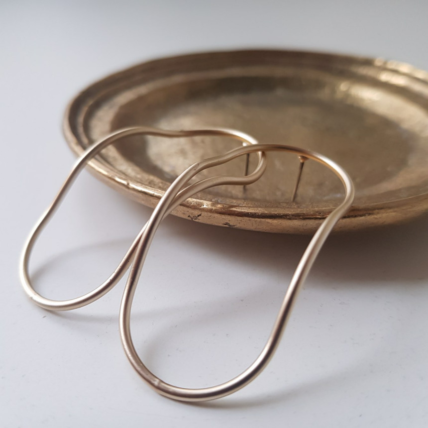 Id line drop earrings