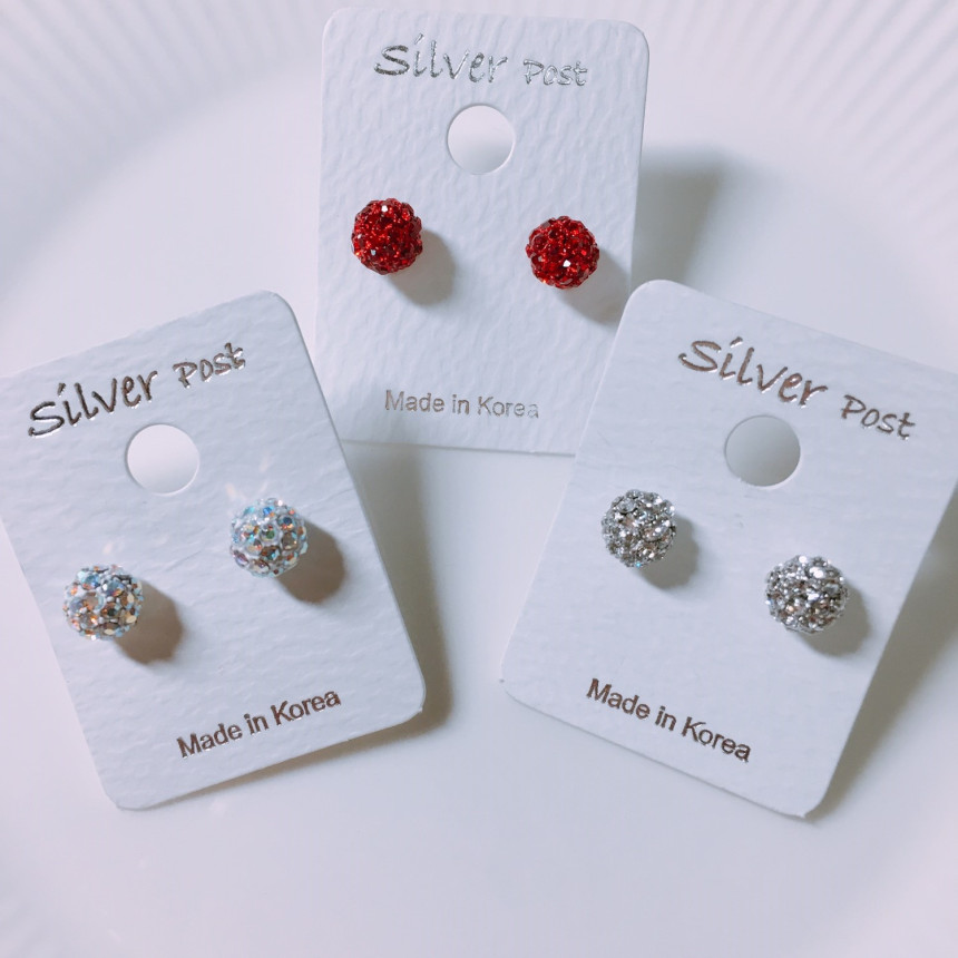 Luce Stone Ball Earrings 3color LKJ1017 Attractive