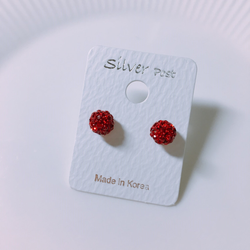 Luce Stone Ball Earrings 3color LKJ1017 Attractive