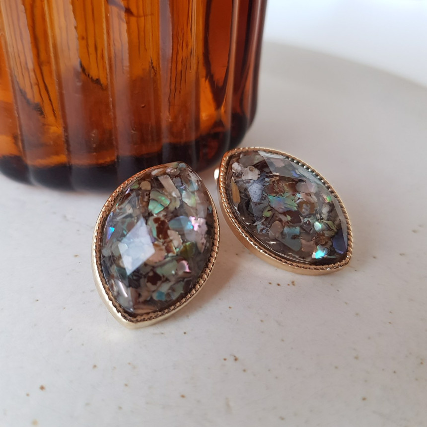 Raon mother-of-pearl Earrings Classic Look Chic Do