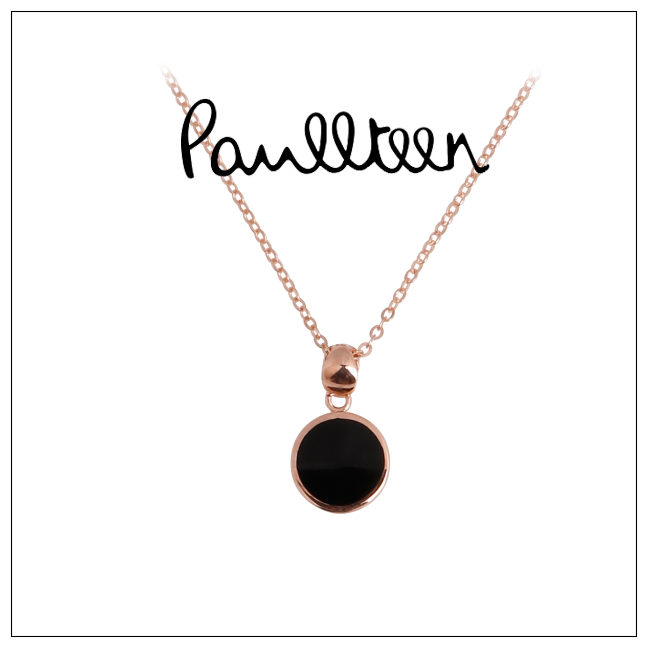 Pauline paullteen 14k onyx necklace