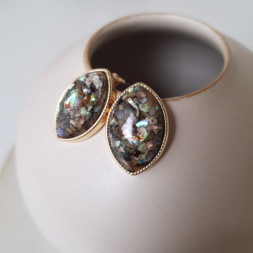 Raon mother-of-pearl Earrings Classic Look Chic Do