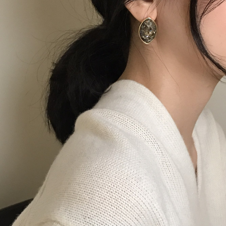 Raon mother-of-pearl Earrings Classic Look Chic Do
