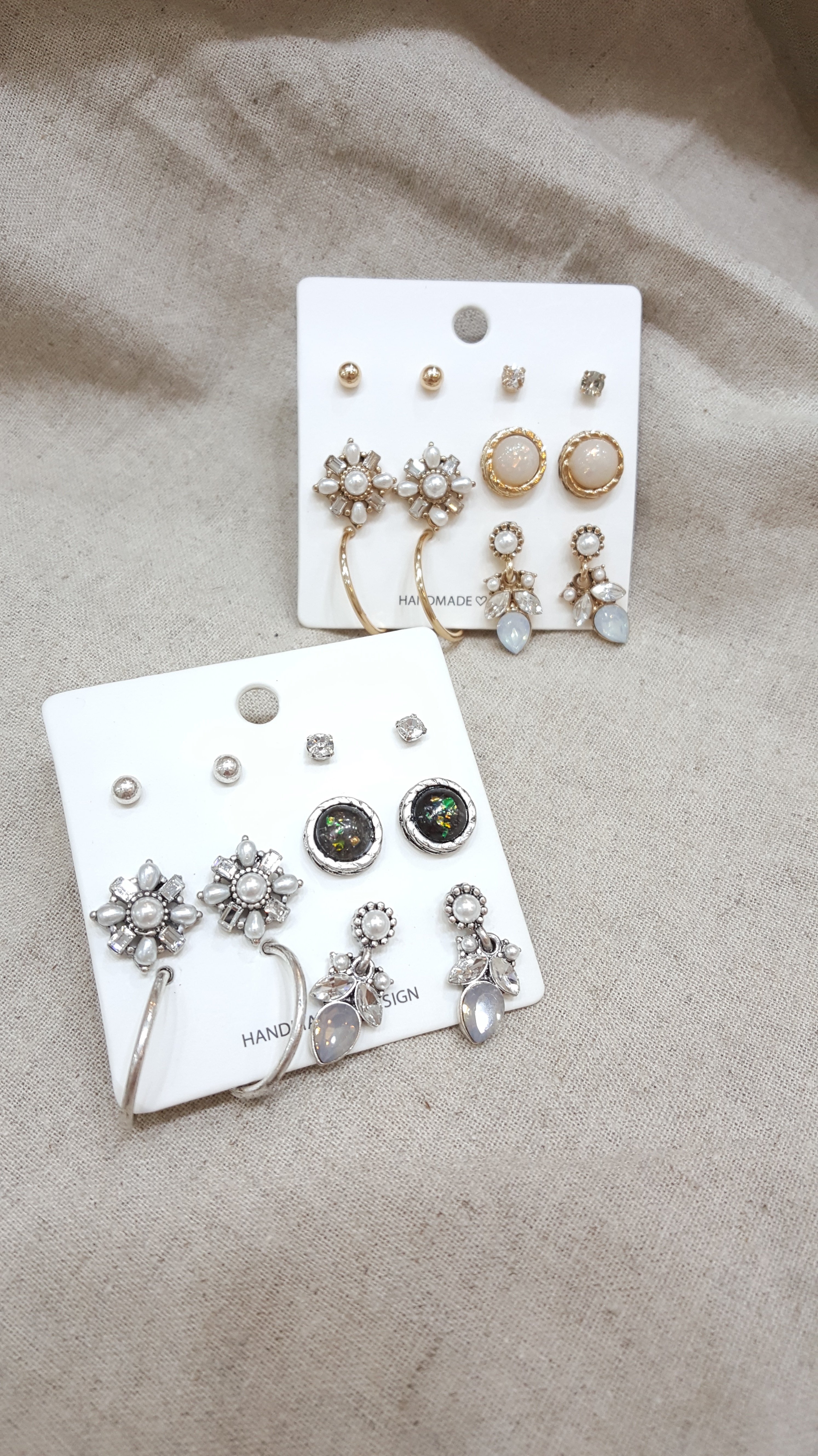 Ring Flower 12 Piece Set Earrings