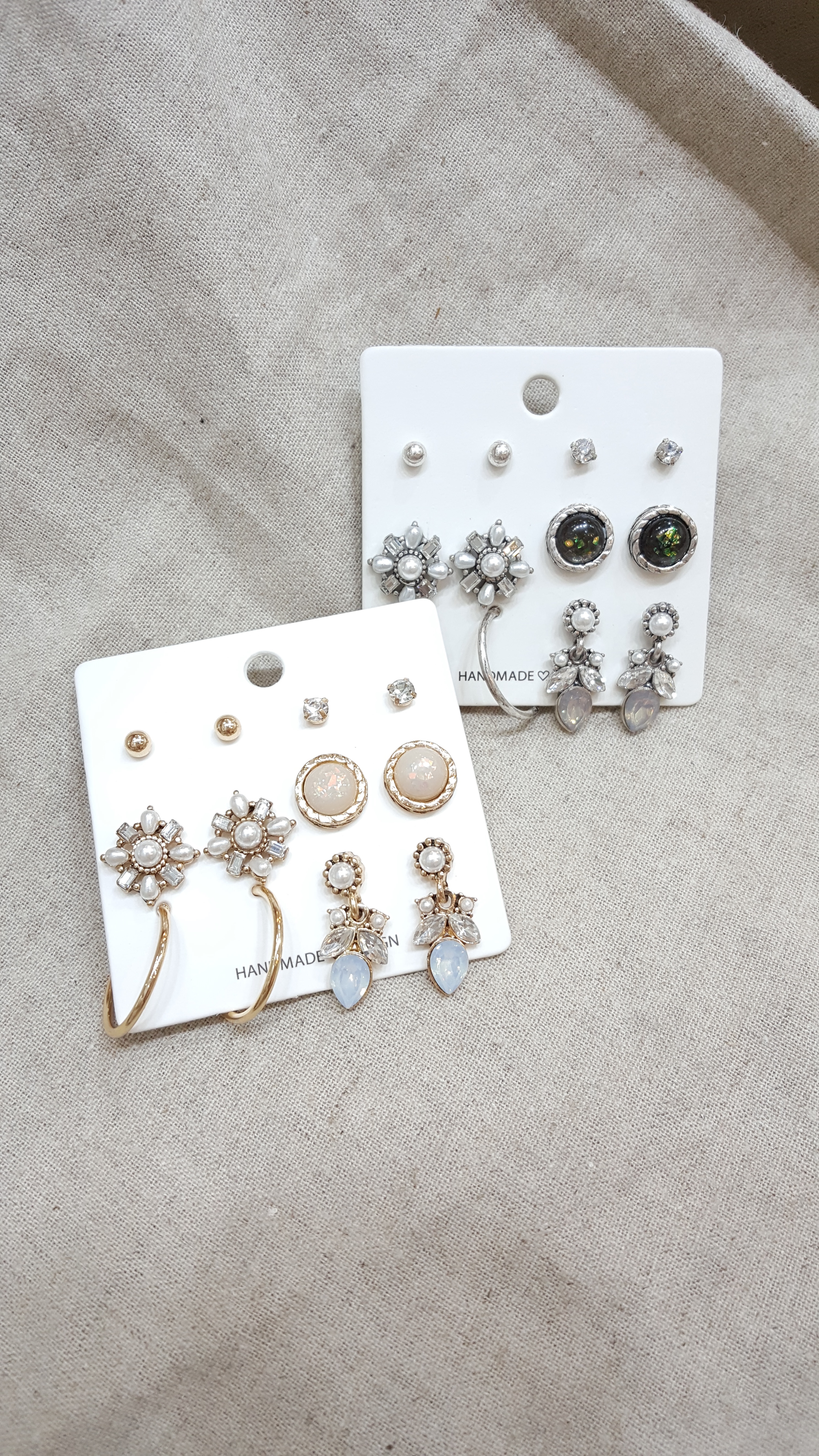 Ring Flower 12 Piece Set Earrings
