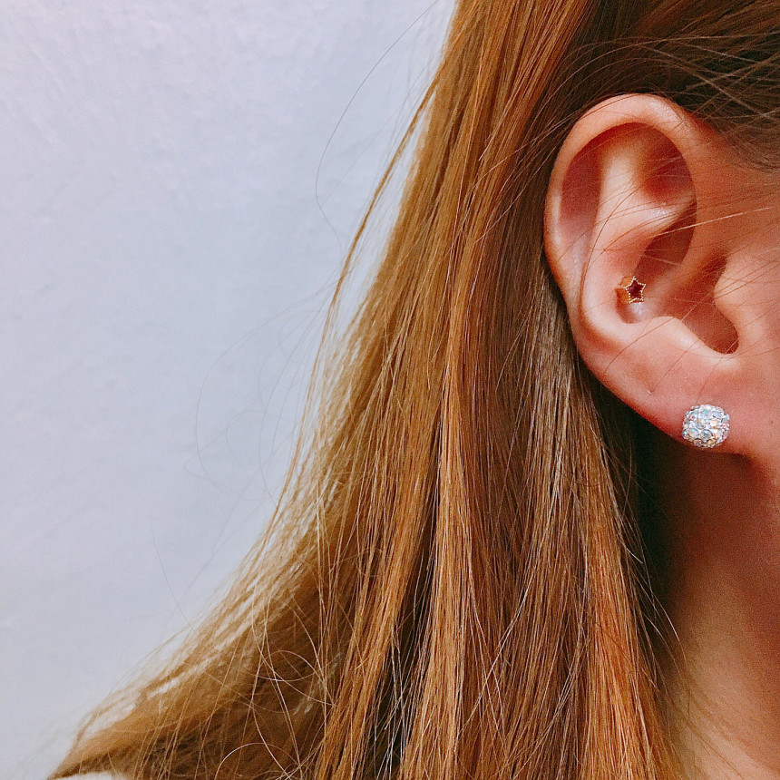 Luce Stone Ball Earrings 3color LKJ1017 Attractive