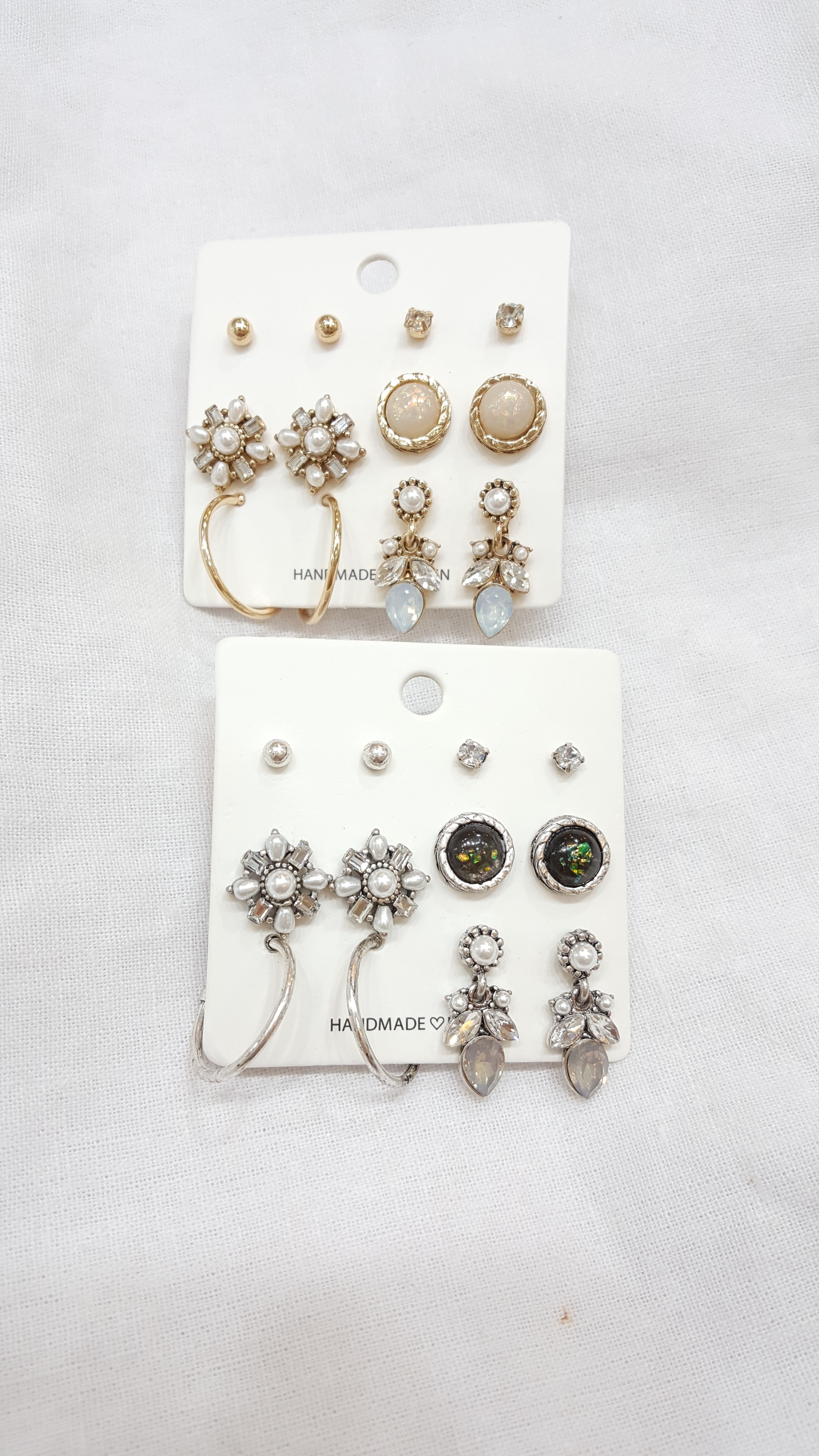 Ring Flower 12 Piece Set Earrings