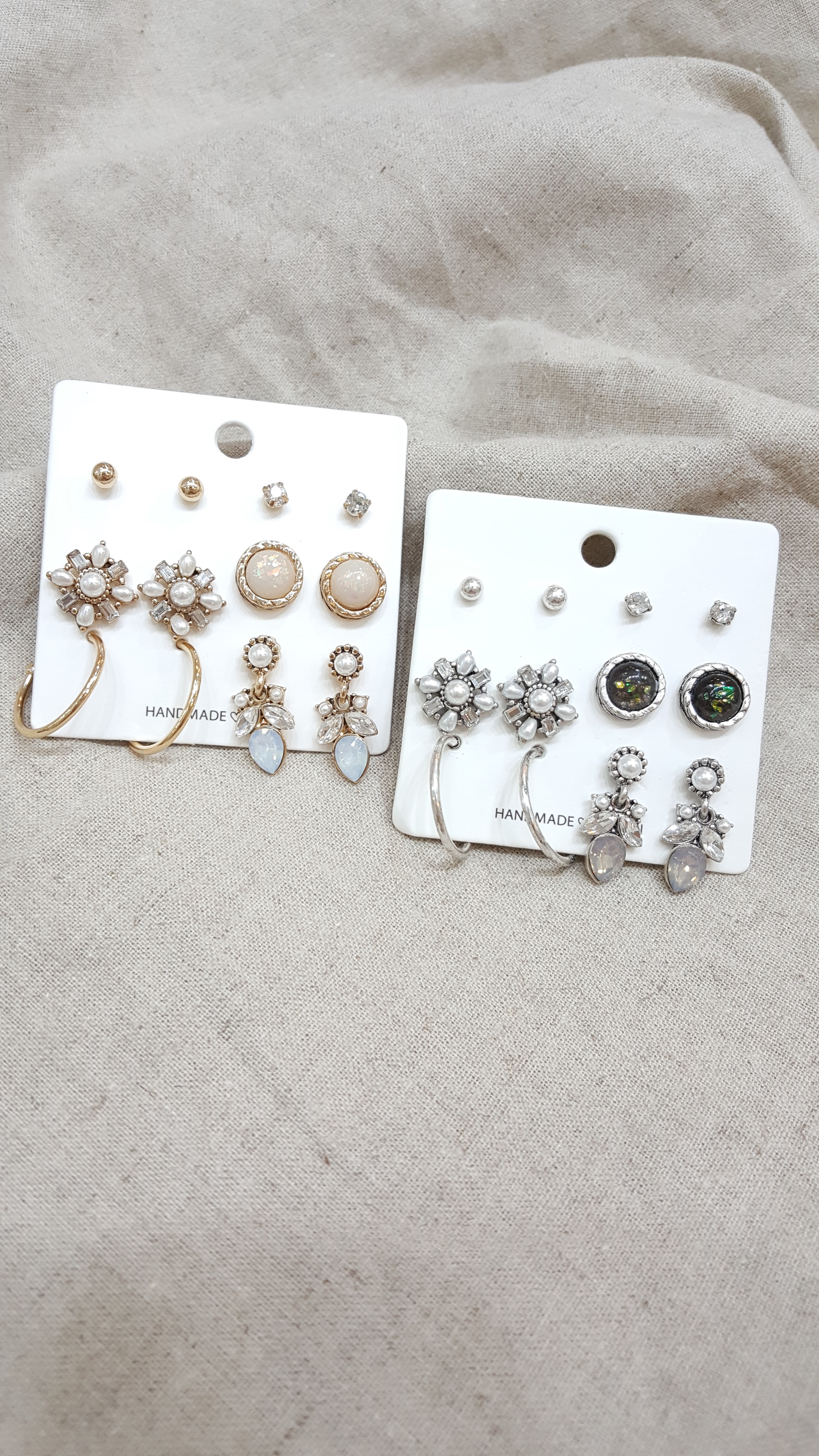 Ring Flower 12 Piece Set Earrings