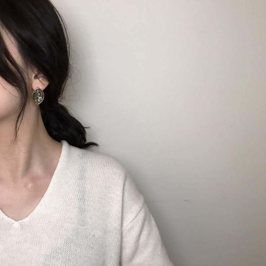 Raon mother-of-pearl Earrings Classic Look Chic Do