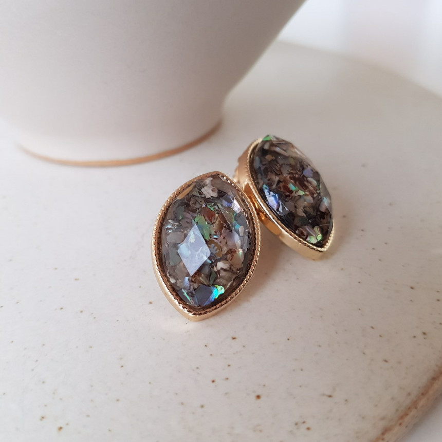 Raon mother-of-pearl Earrings Classic Look Chic Do