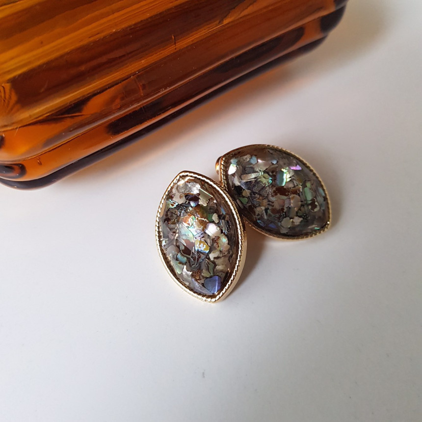 Raon mother-of-pearl Earrings Classic Look Chic Do