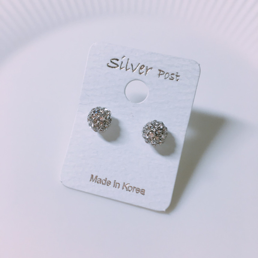 Luce Stone Ball Earrings 3color LKJ1017 Attractive