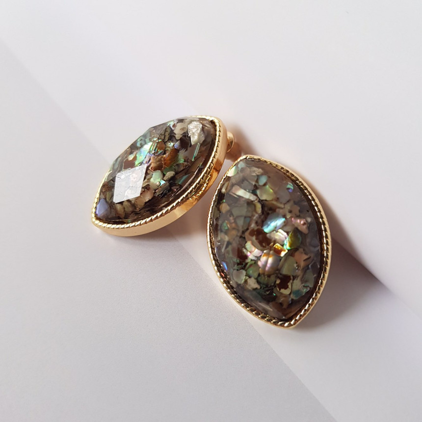 Raon mother-of-pearl Earrings Classic Look Chic Do