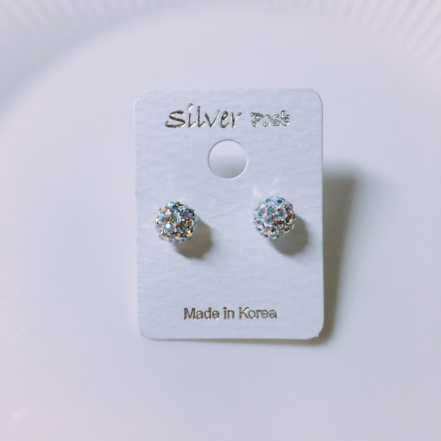 Luce Stone Ball Earrings 3color LKJ1017 Attractive