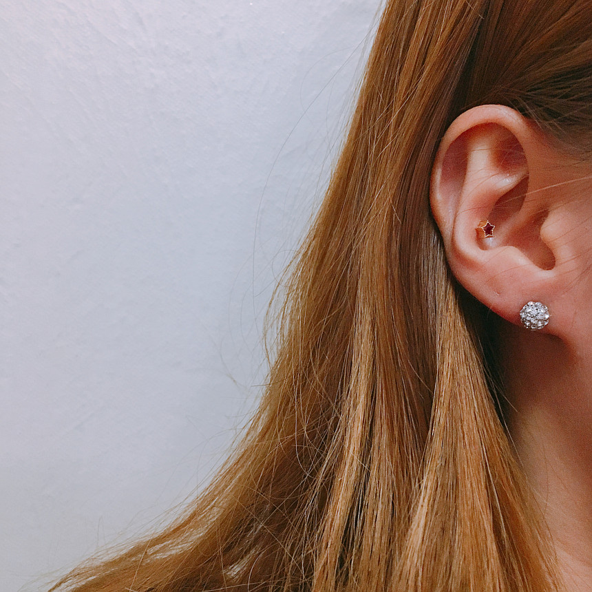 Luce Stone Ball Earrings 3color LKJ1017 Attractive