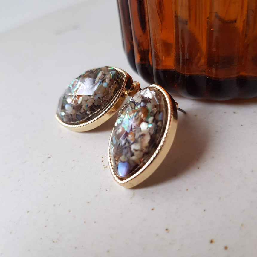 Raon mother-of-pearl Earrings Classic Look Chic Do