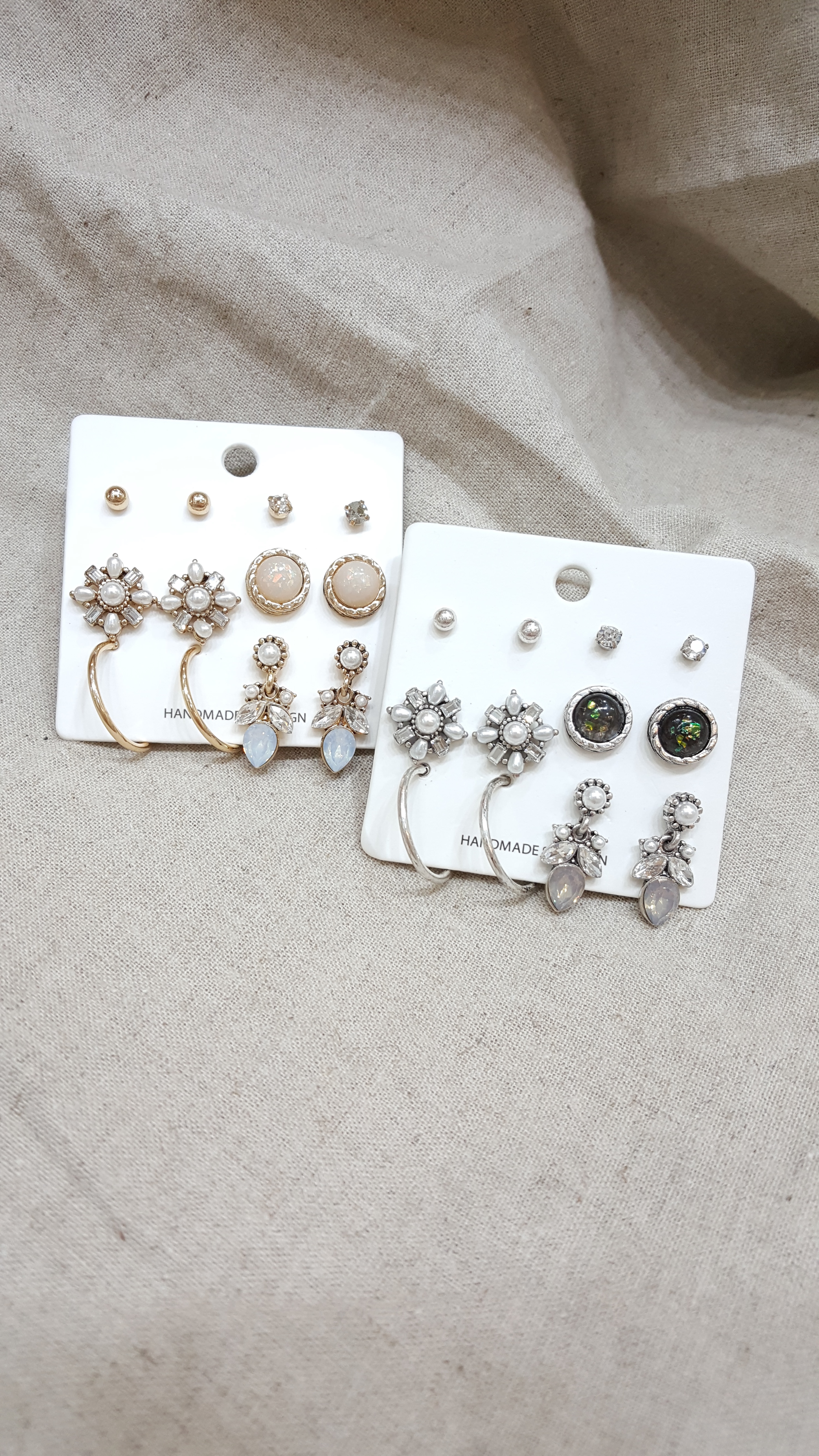 Ring Flower 12 Piece Set Earrings
