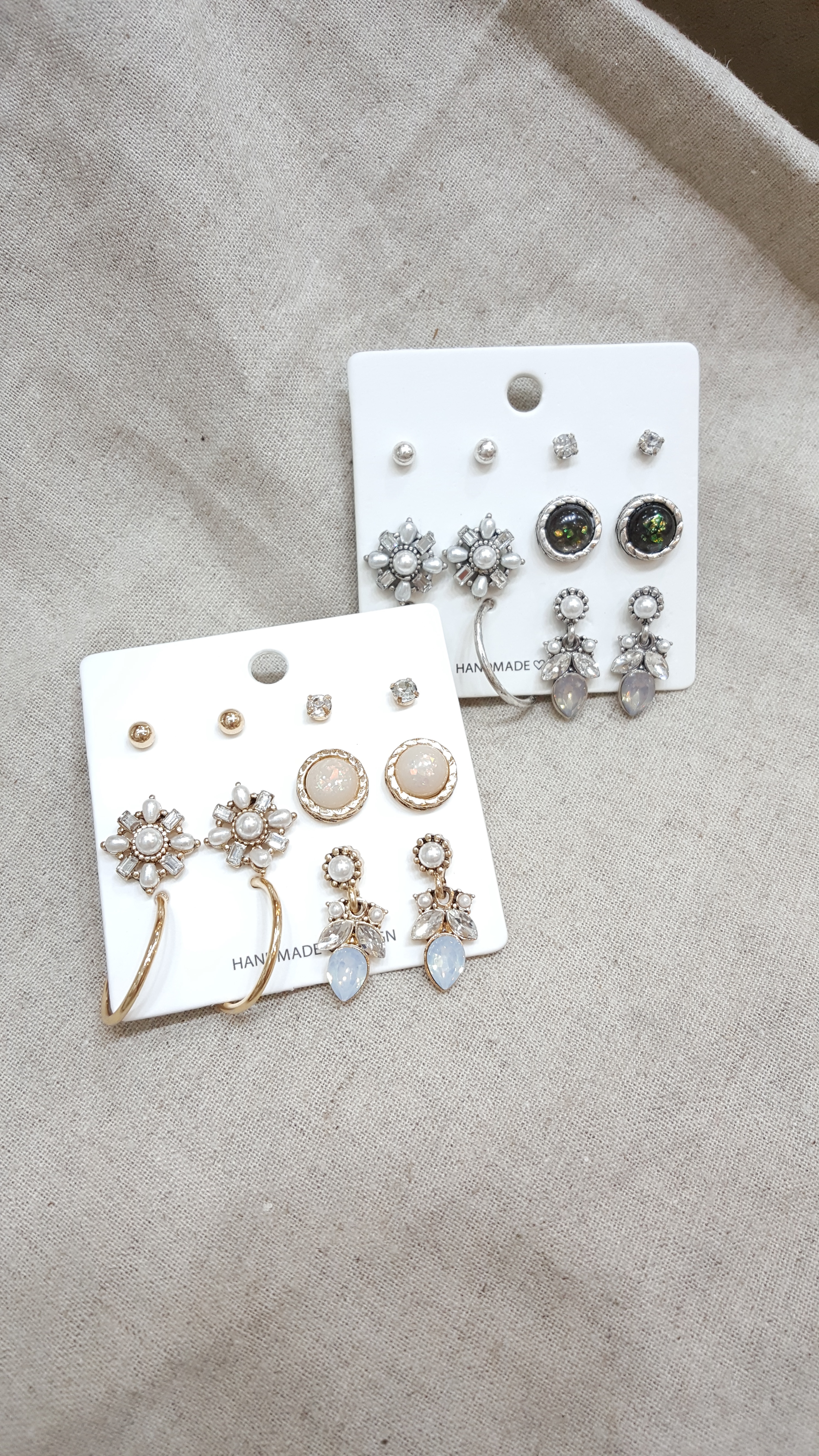 Ring Flower 12 Piece Set Earrings