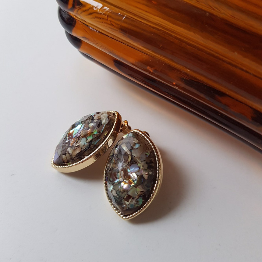 Raon mother-of-pearl Earrings Classic Look Chic Do