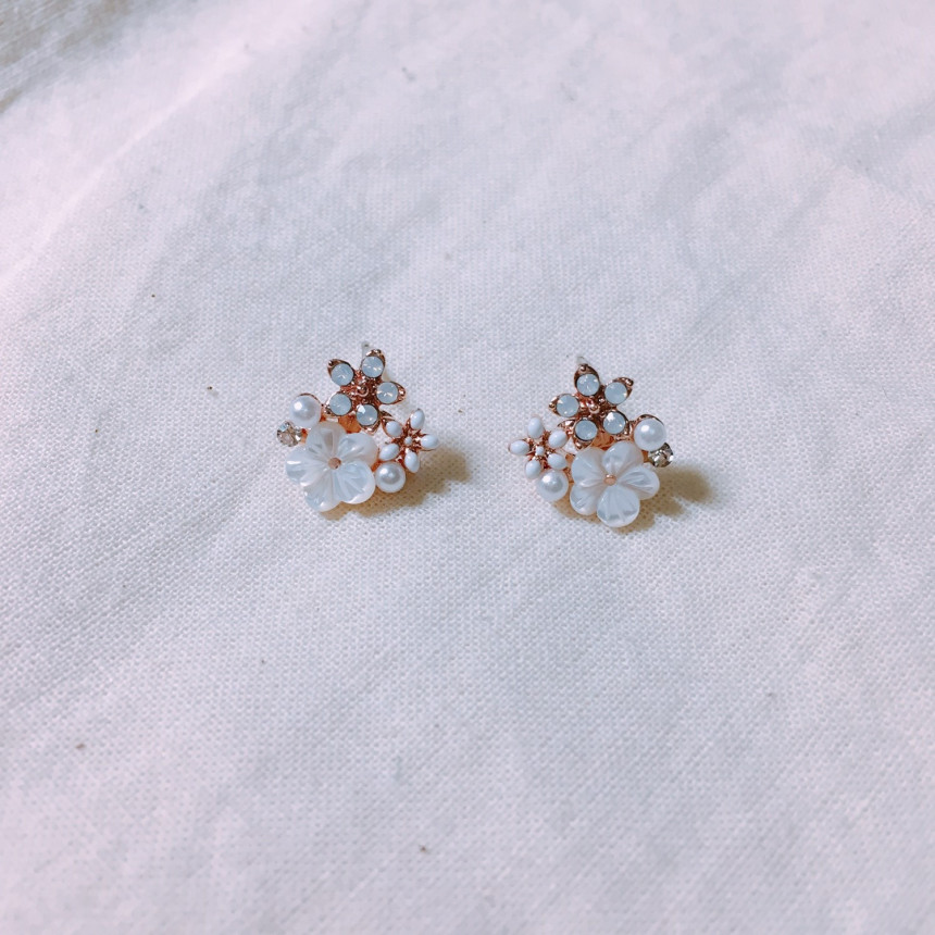 LUCJA Mother of Pearl Flower Field Earrings LKJ101