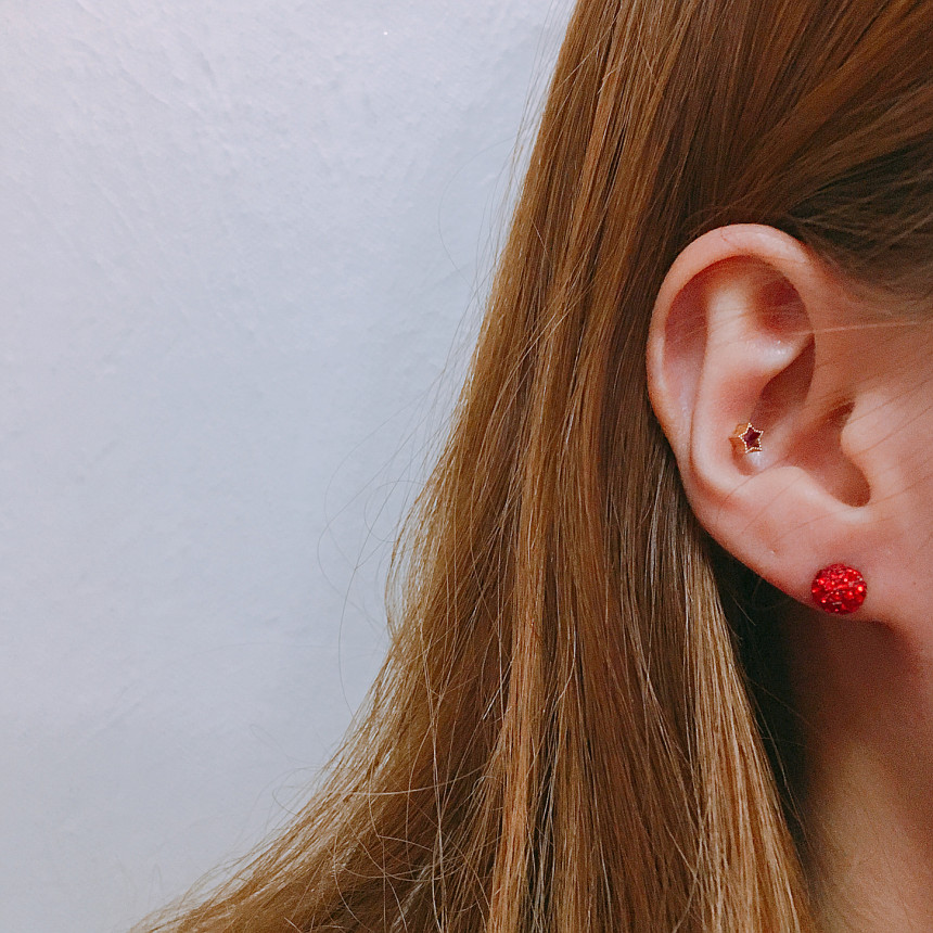 Luce Stone Ball Earrings 3color LKJ1017 Attractive