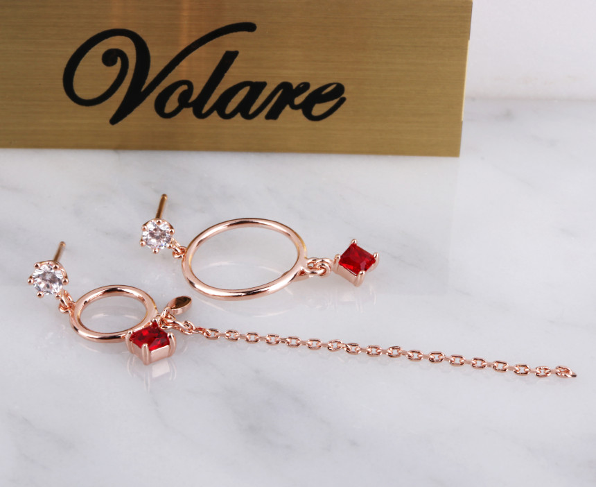 Volare Red Berry Earrings SPE321 Lovely coordinati