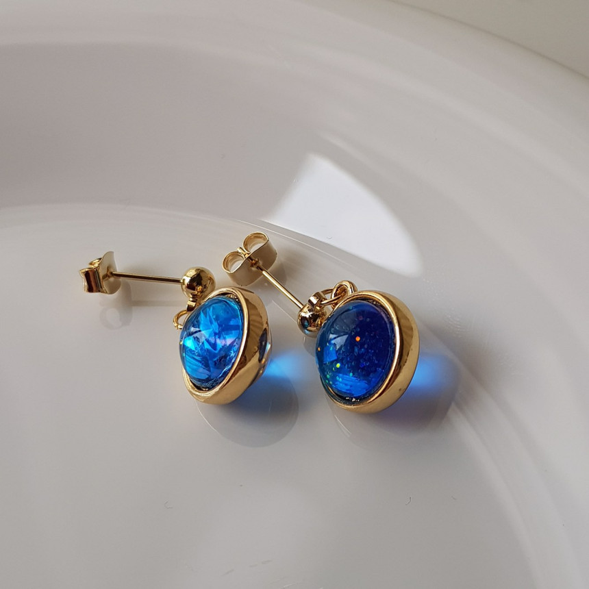 Space Ball HOMEYAKA Cubic Drop Earrings 4color Lov