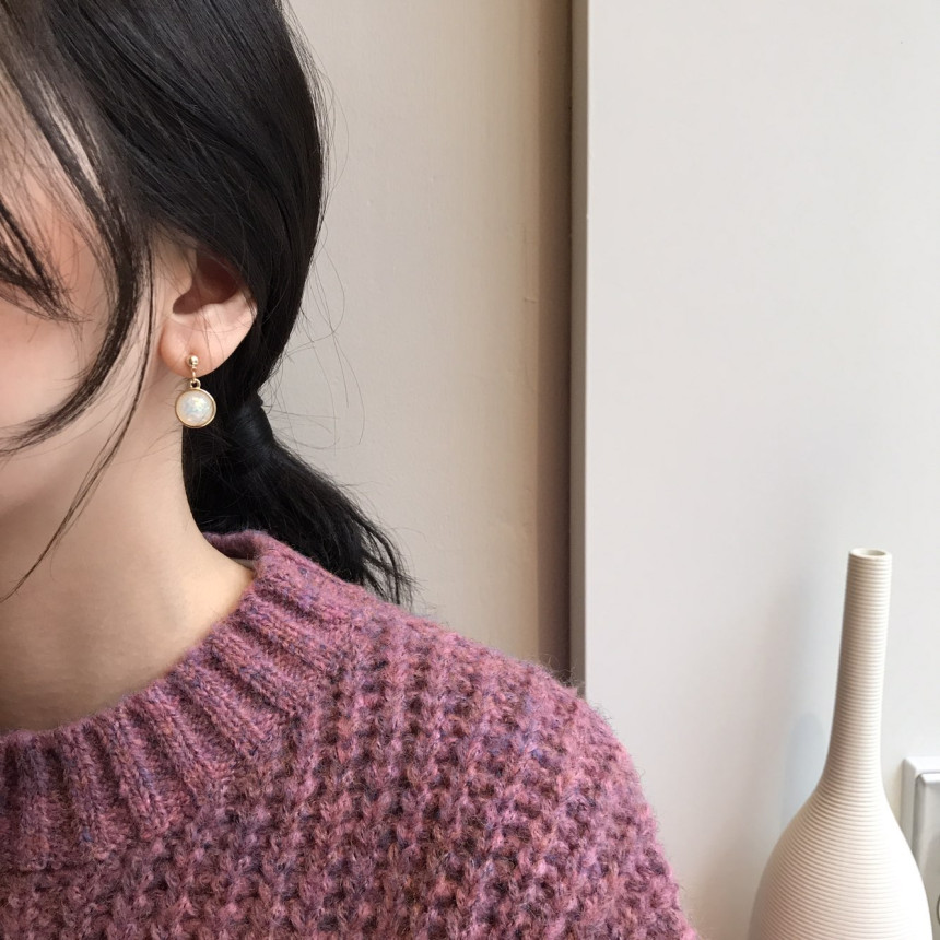 Space Ball HOMEYAKA Cubic Drop Earrings 4color Lov