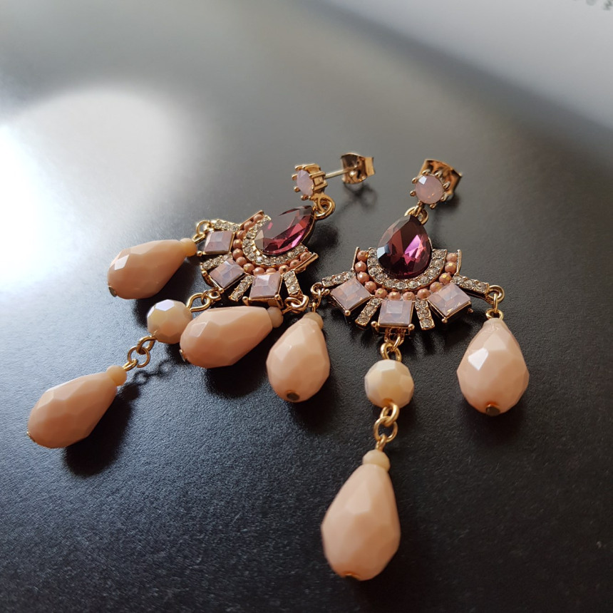 Eleuswal Crystal Drop Earrings 3color Chic Dodgy S