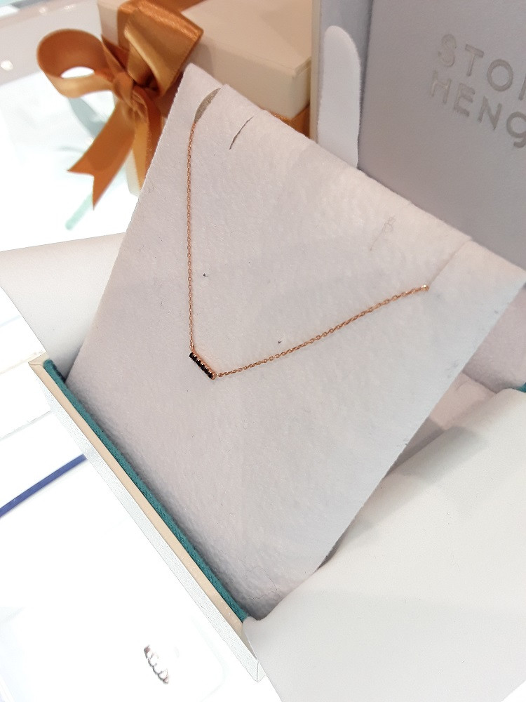 Stonehenge rose gold necklace K0800 Cozy style Sim