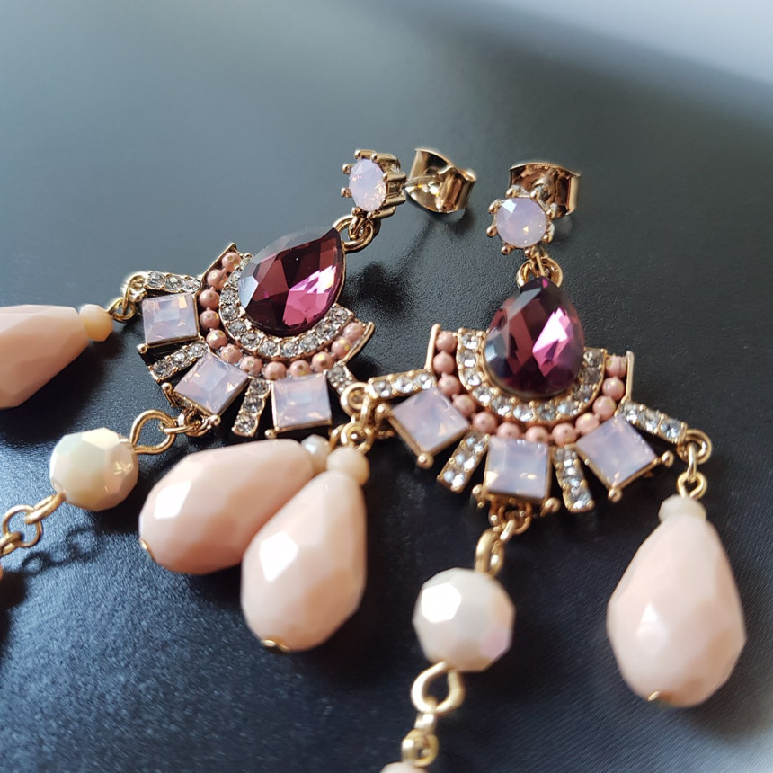 Eleuswal Crystal Drop Earrings 3color Chic Dodgy S