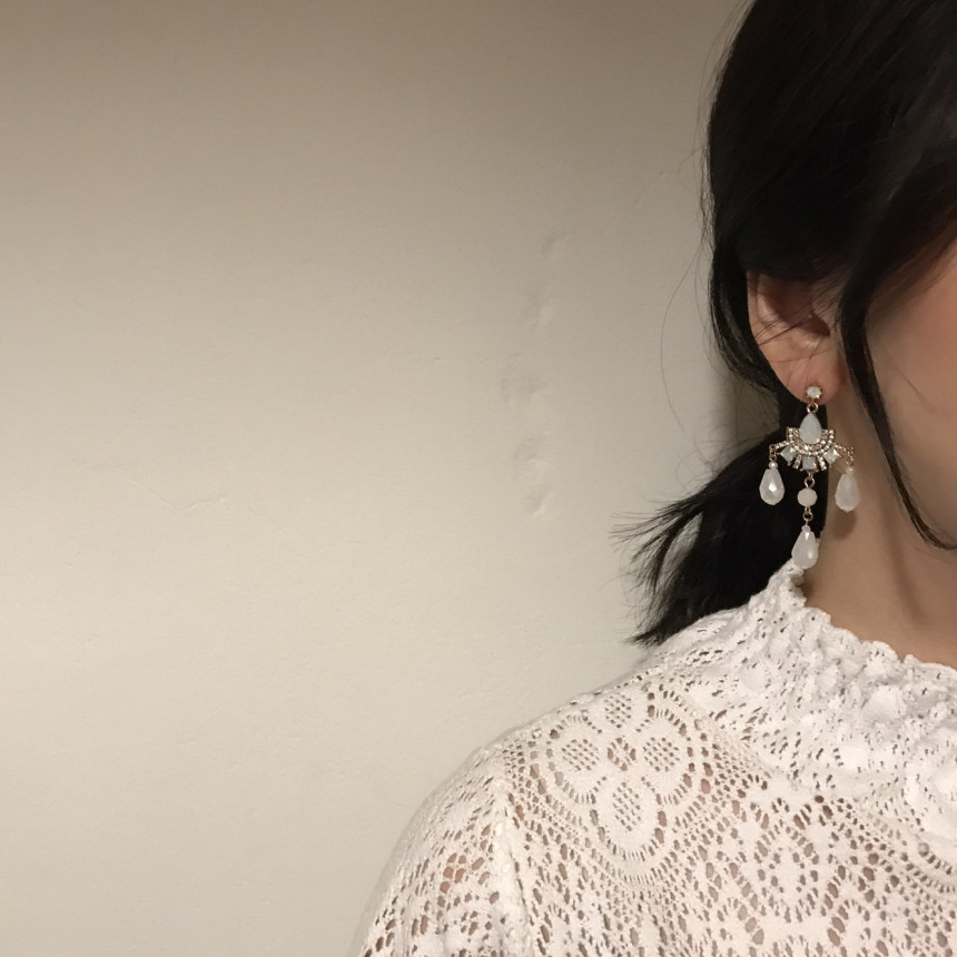 Eleuswal Crystal Drop Earrings 3color Chic Dodgy S
