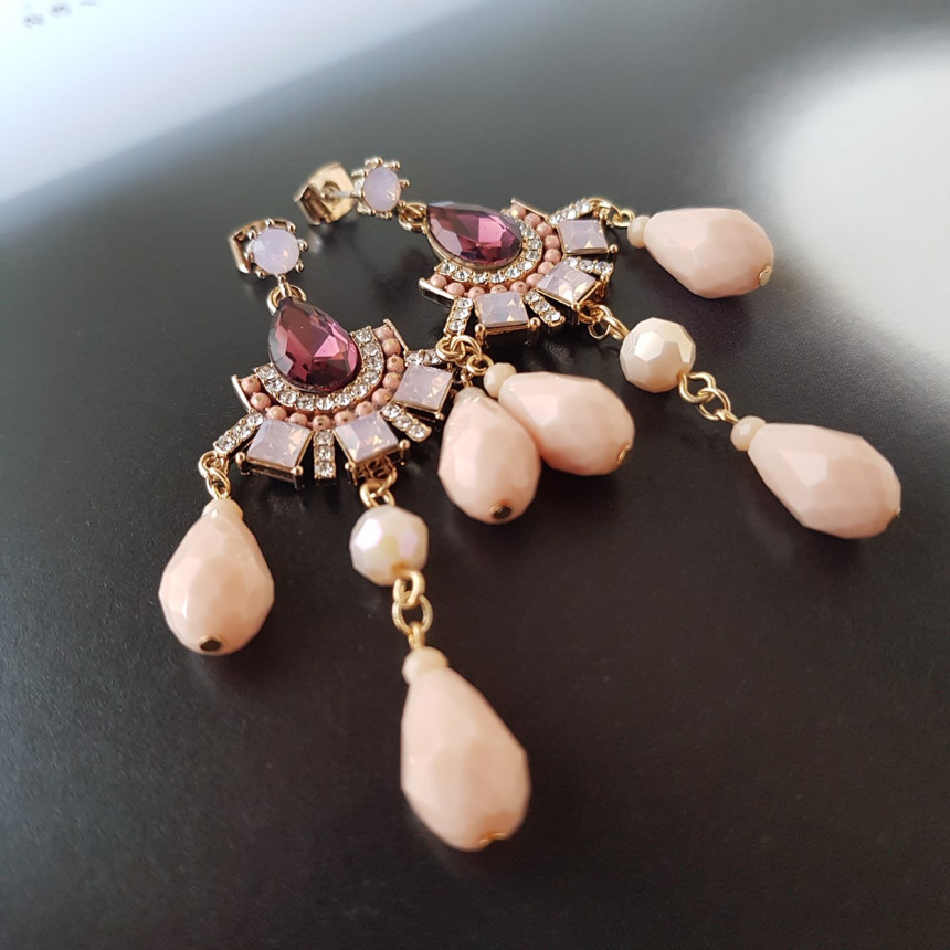 Eleuswal Crystal Drop Earrings 3color Chic Dodgy S