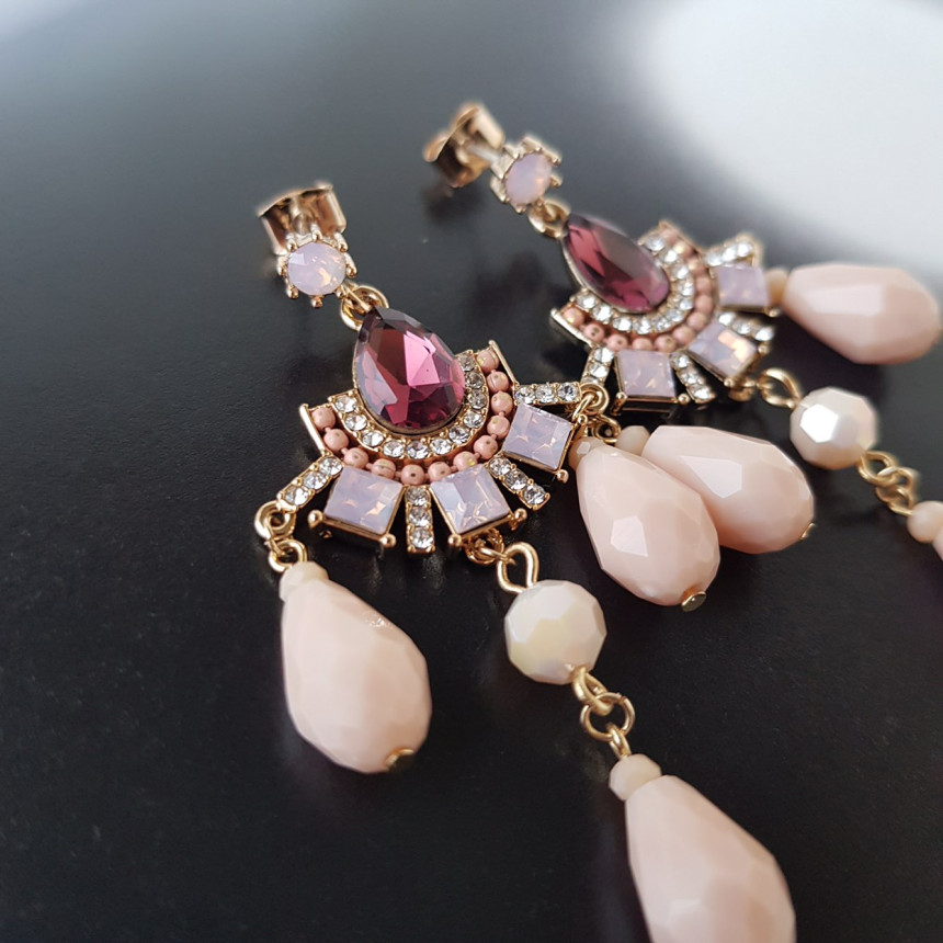 Eleuswal Crystal Drop Earrings 3color Chic Dodgy S