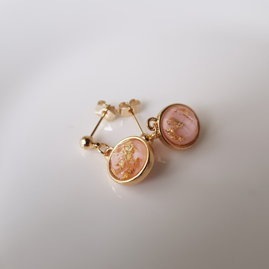 Space Ball HOMEYAKA Cubic Drop Earrings 4color Lov